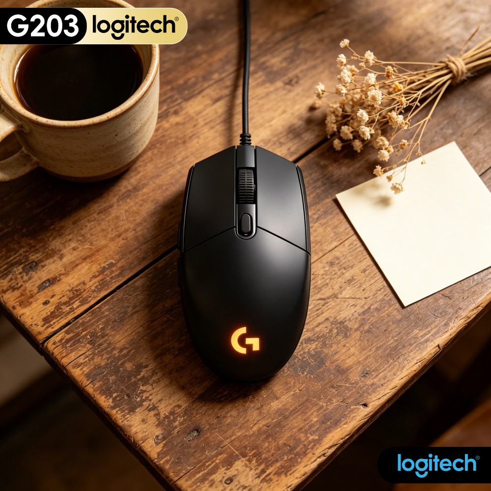 Logitech Mouse G203 - ماوس ألعاب لوجيتك G203 سلكي عملي