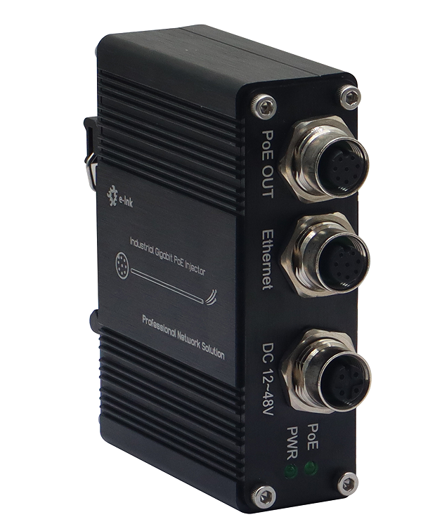 Power Over Ethernet - EN50155 الصناعية M12 PoE حاقن 12-48