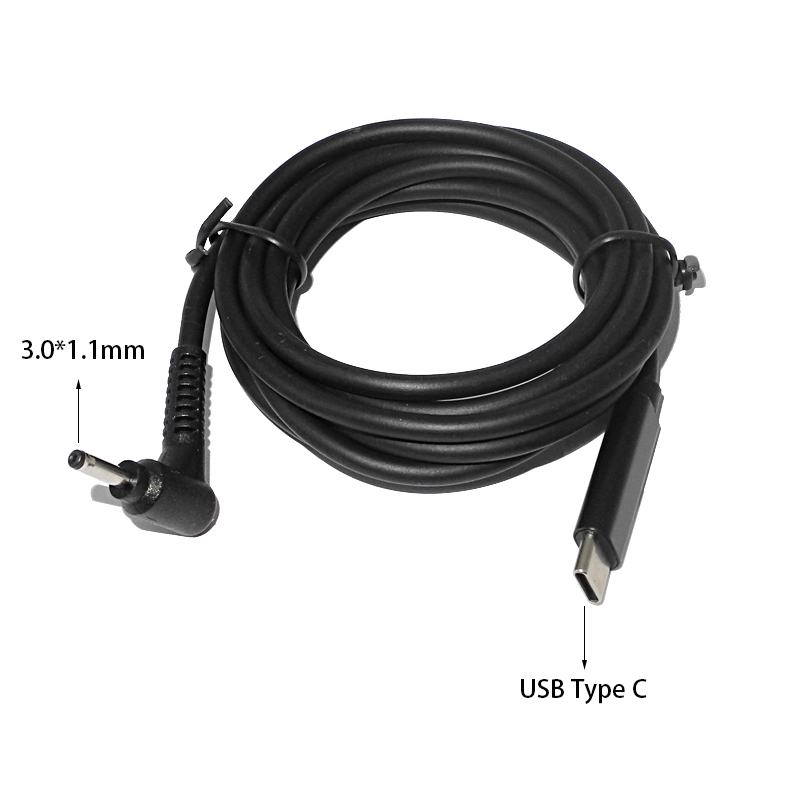 Cable Lock Laptop - USB نوع C إلى تيار مستمر