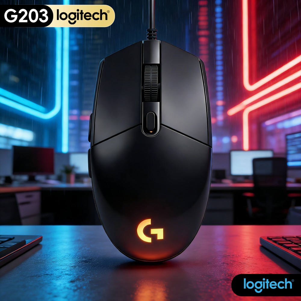 Logitech Mouse G203 - ماوس ألعاب لوجيتك G203 سلكي بإشارة