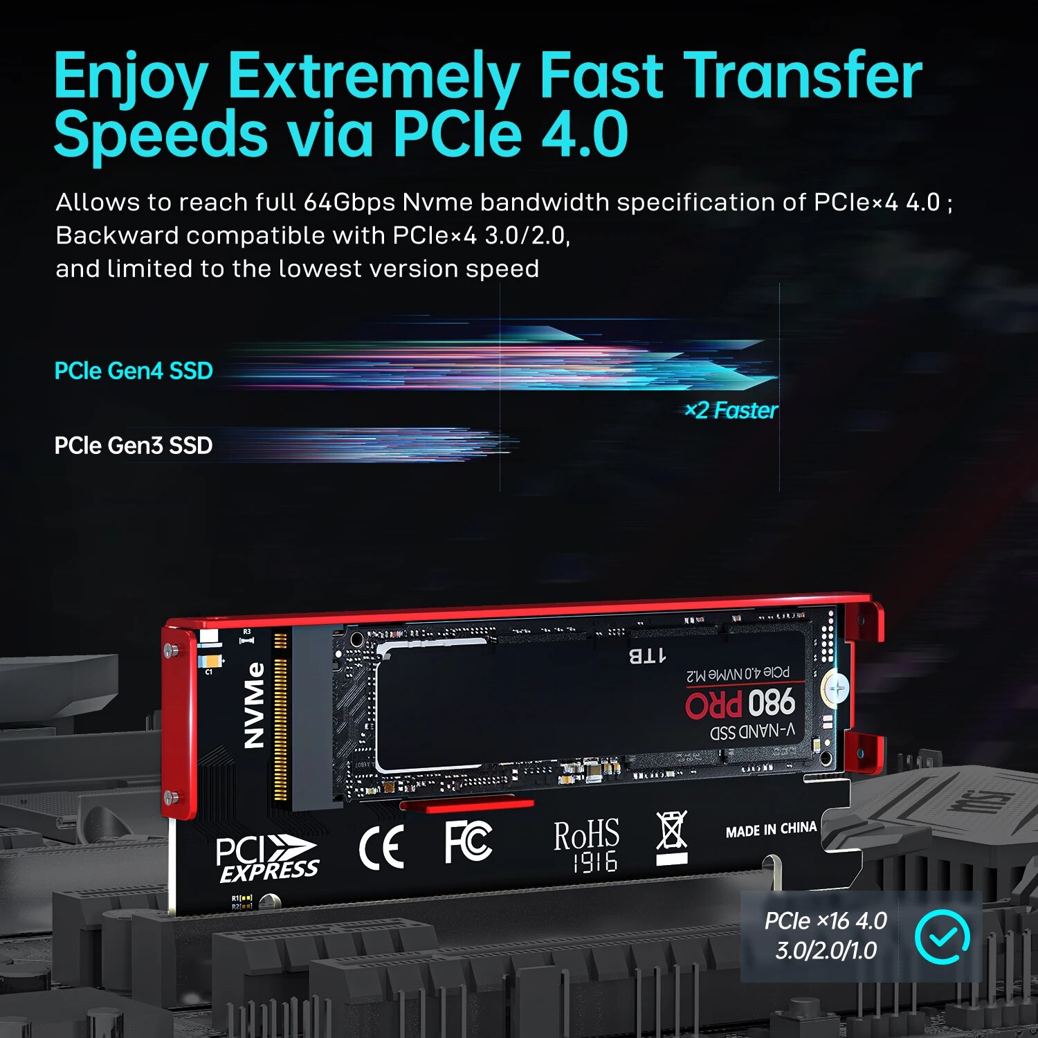 محول JEYI M.2 NVMe إلى PCIe 4. - مراجعة Samsung Ssd 990 Pro وسعره