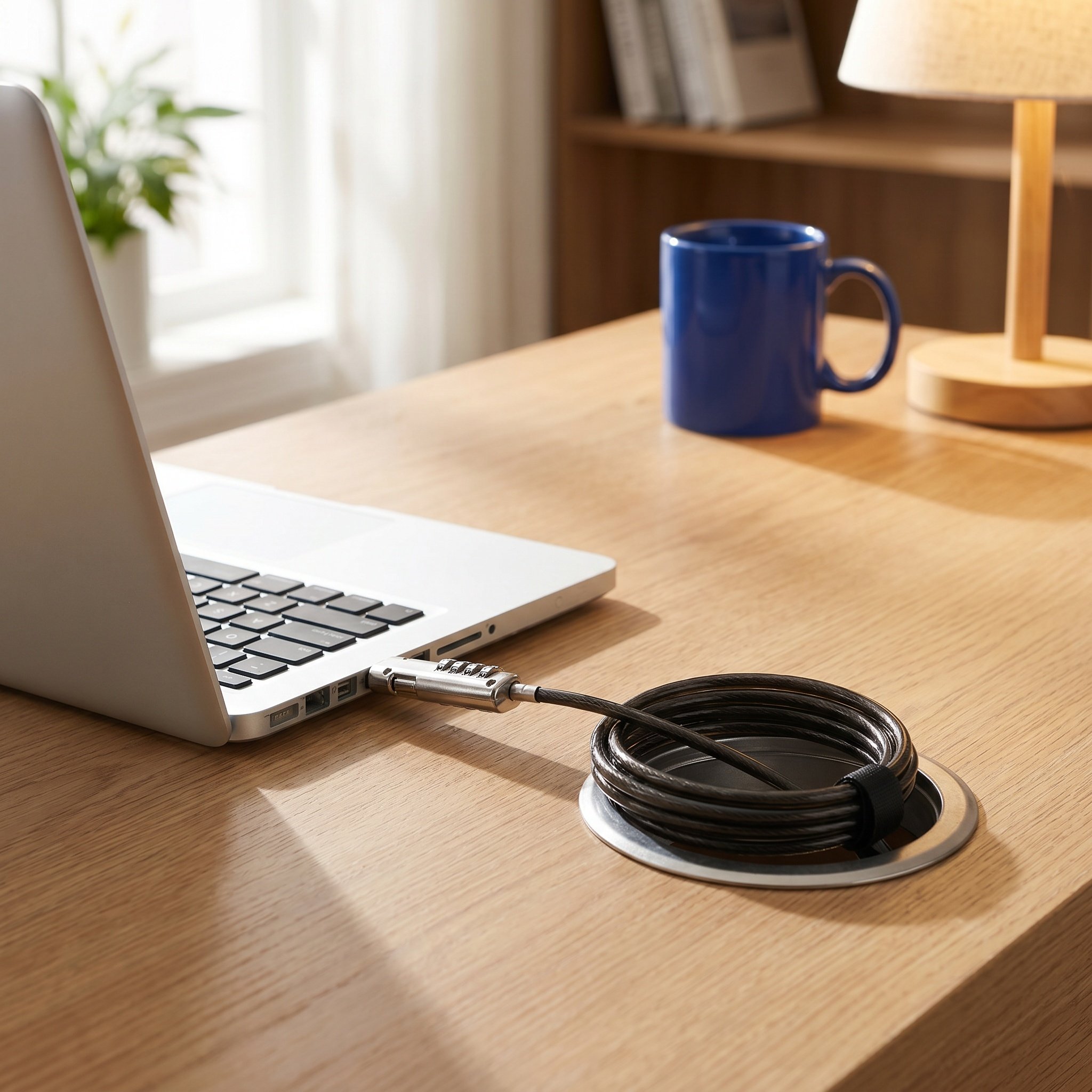 قفل محمول للكمبيوتر المحمول بر - مراجعة Cable Lock Laptop وسعره