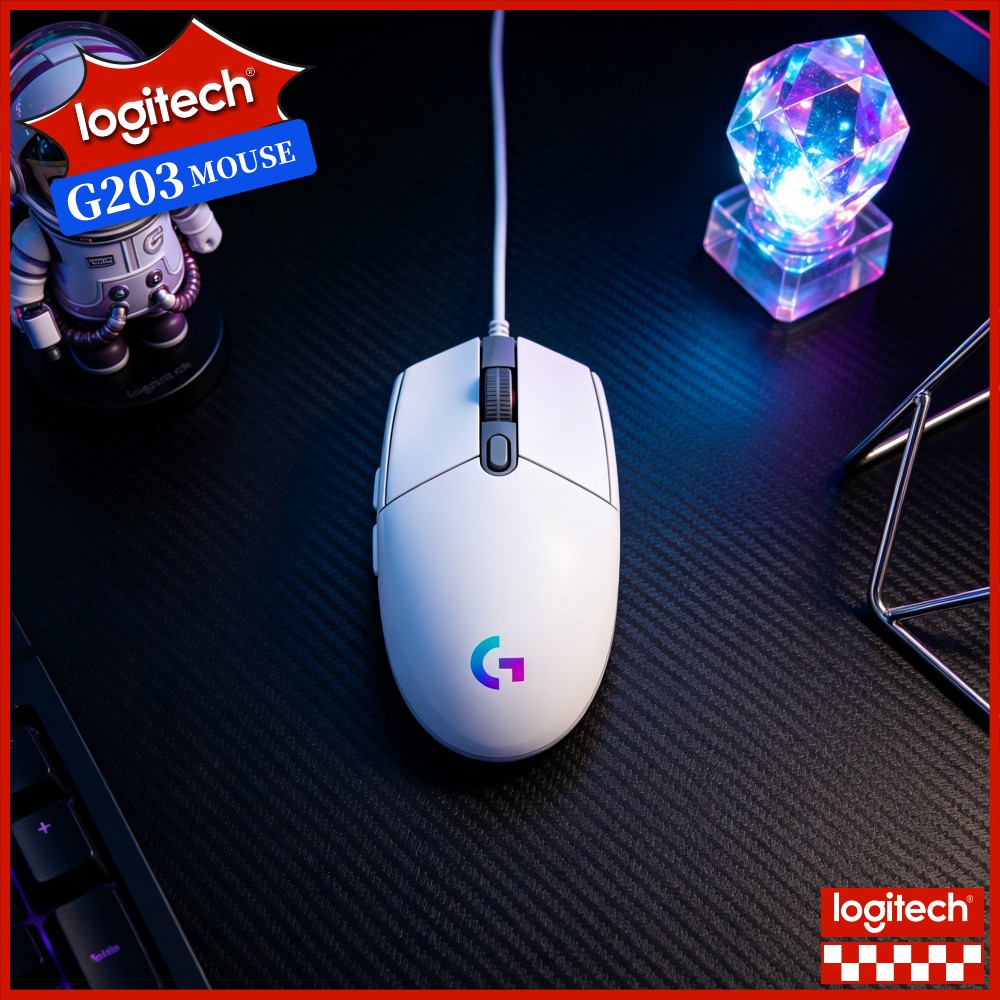 ماوس الألعاب السلكي لوجيتك G20 - مراجعة Logitech Mouse G203 وسعره
