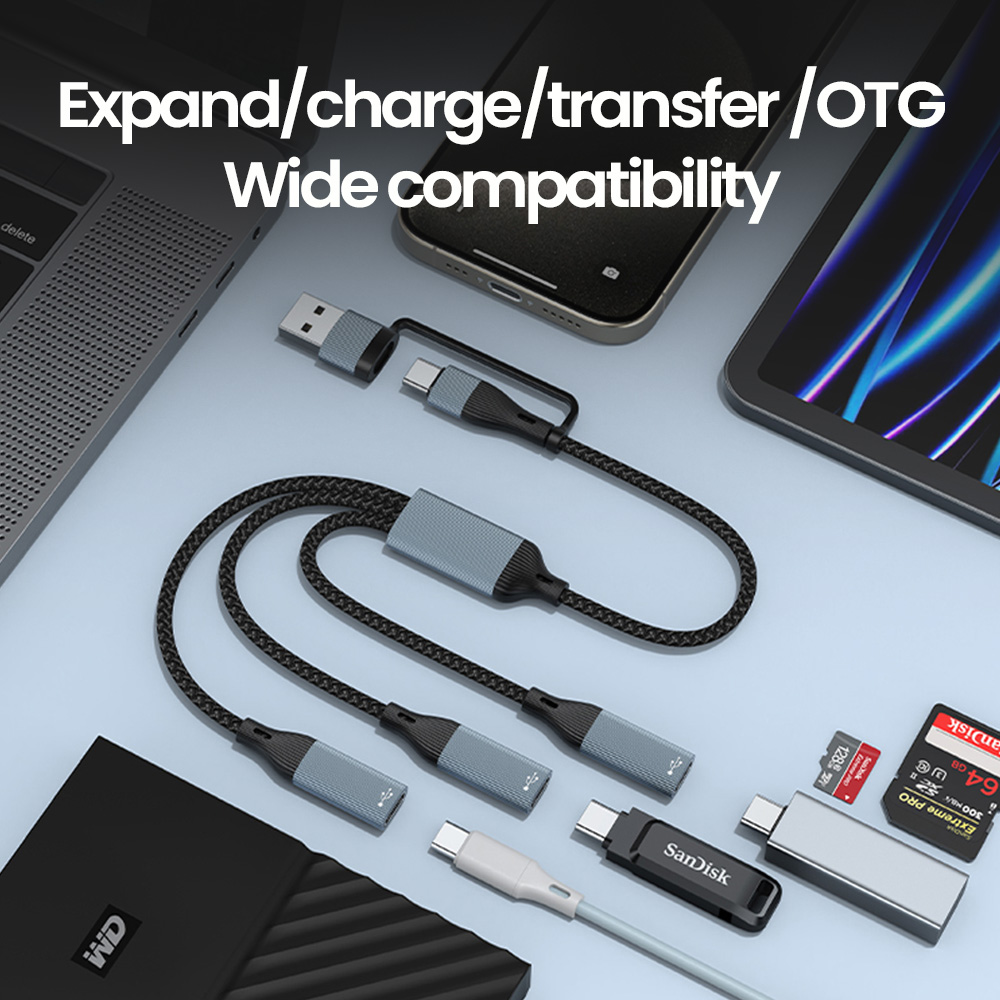 3 في 1 نوع C Hub USB Hub USB C - مراجعة Cable Lock Laptop وسعره
