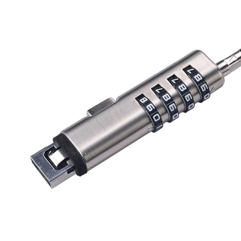 قفل كمبيوتر USB مدمج مع كابل م - مراجعة Cable Lock Laptop وسعره