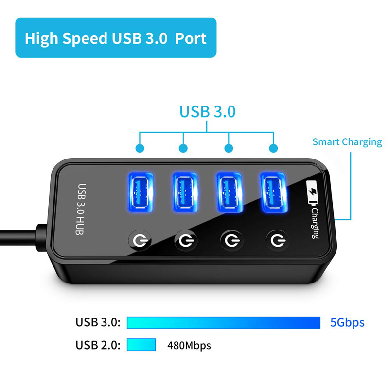 USB HUB 3.0 4 Port شاحن الهاتف - مراجعة Cable Lock Laptop وسعره