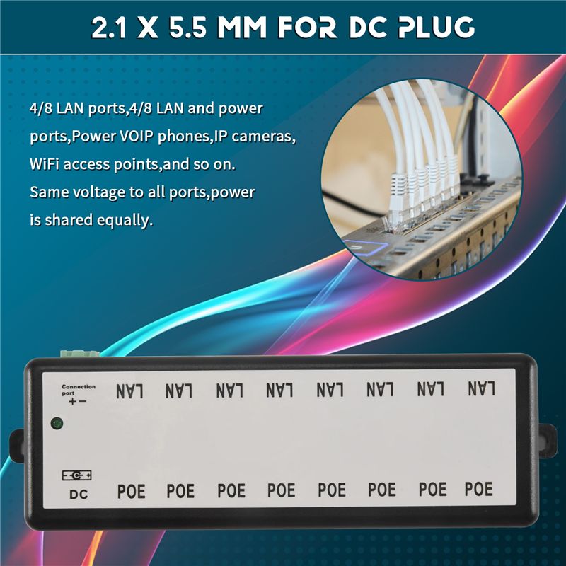 محول طاقة عبر الإيثرنت PHILE-8 - مراجعة Power Over Ethernet وسعره