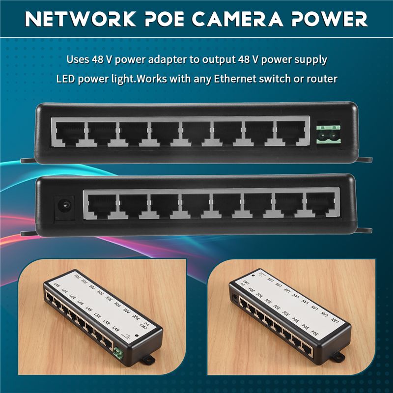 B03B-8 منافذ محول طاقة عبر الإ - مراجعة Power Over Ethernet وسعره