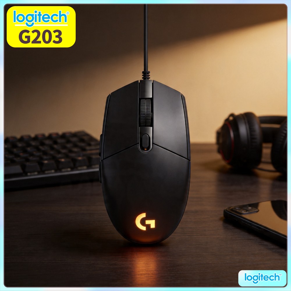 ماوس ألعاب لوجيتك G203 سلكي مع - مراجعة Logitech Mouse G203 وسعره